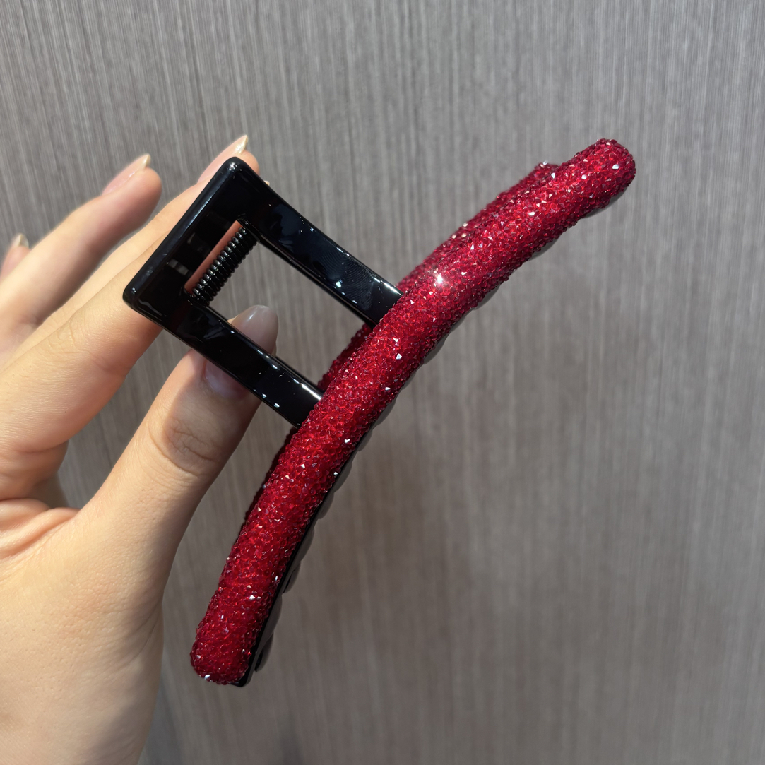 秋冬简约百搭爆闪砂糖钻鲨鱼夹女时尚头饰