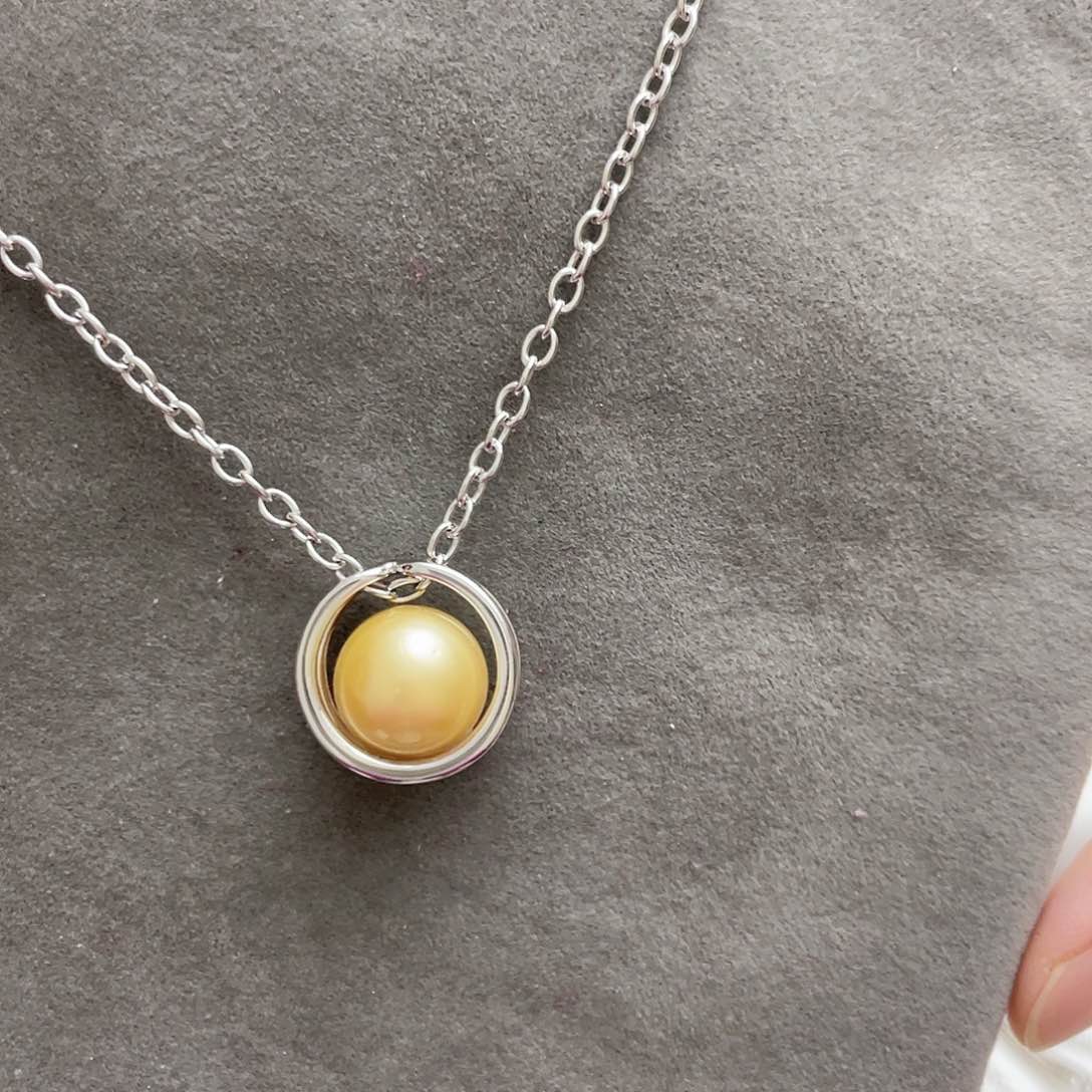 海水珍珠颈饰银S925镶嵌