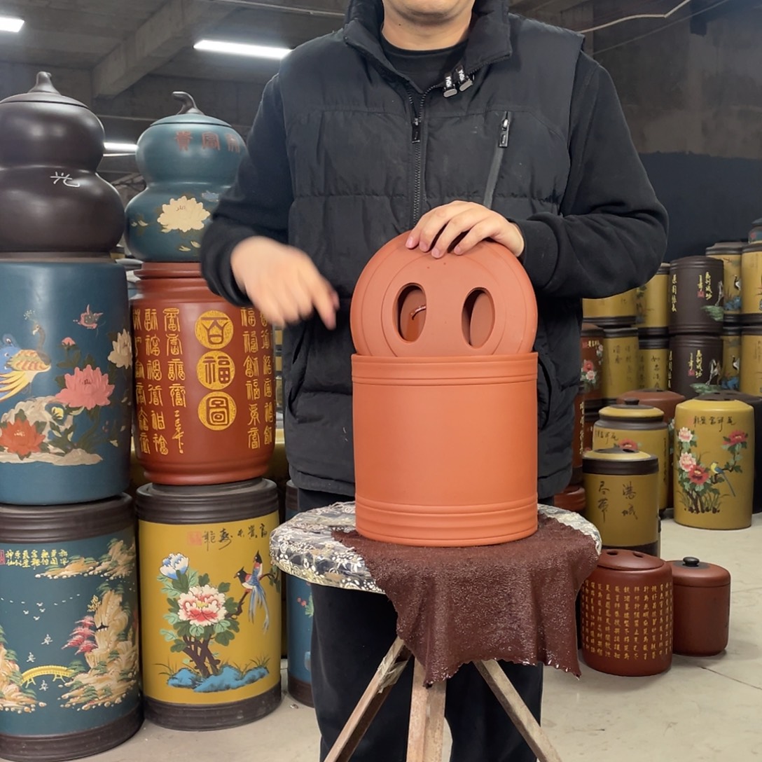 宜兴原矿紫砂茶叶罐