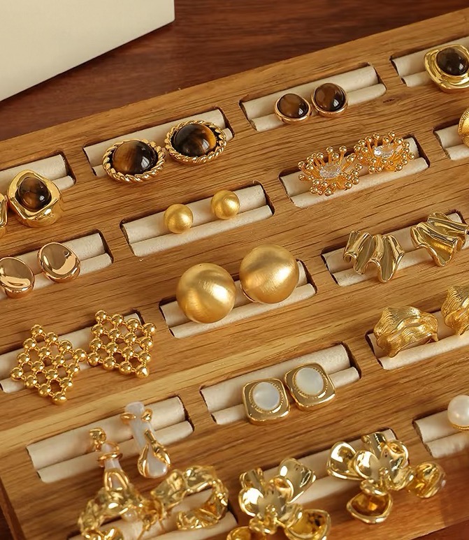 合金项链 5001号气质轻奢小香风项链时尚复古金色小众镶嵌精致