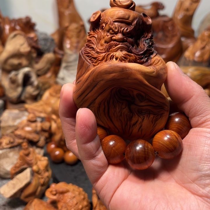 九***歌柏木钟馗手把件手把