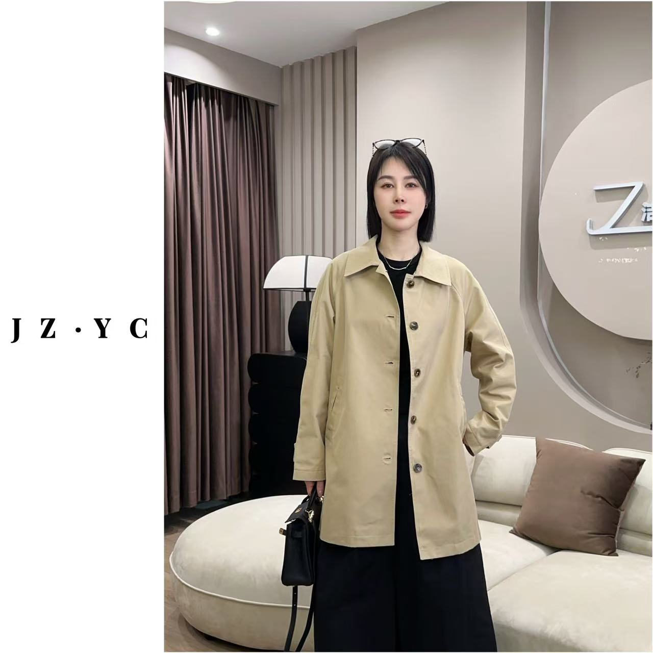 【洁子推荐 】2025春季新款251126经典简约风衣外套JZYC