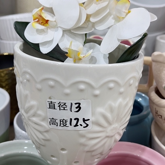 多肉绿植陶瓷花盆9.9包邮，有孔