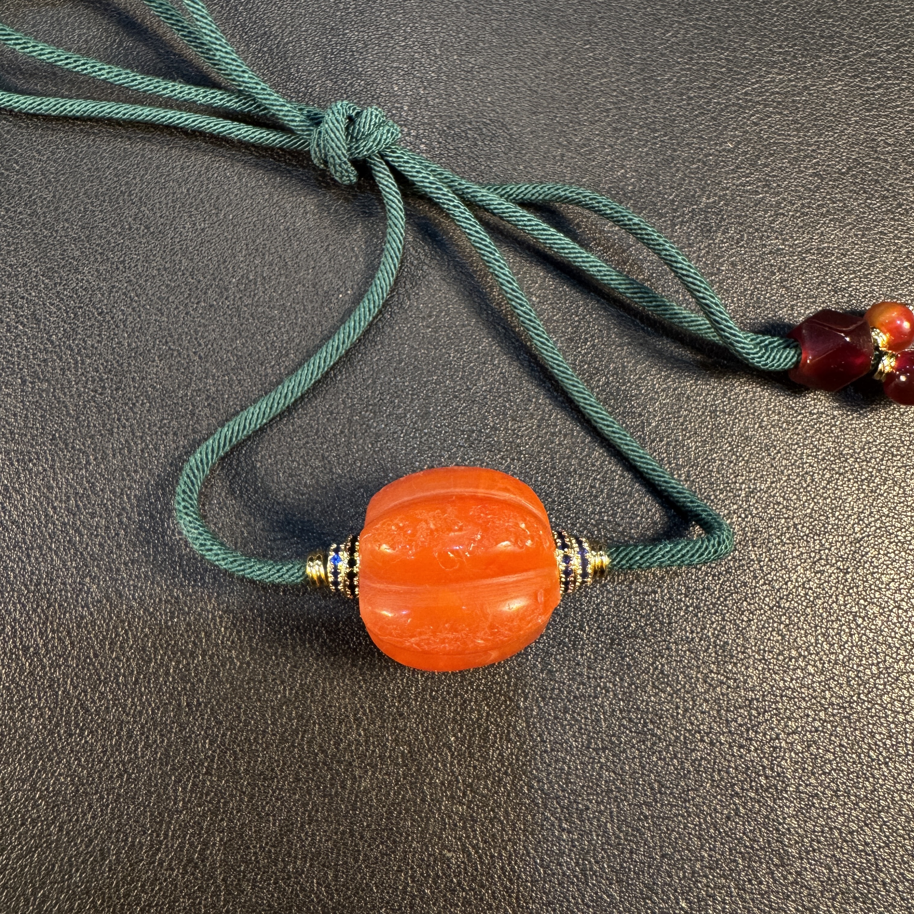 19世纪南红南瓜 型玛瑙 挂件 333-760