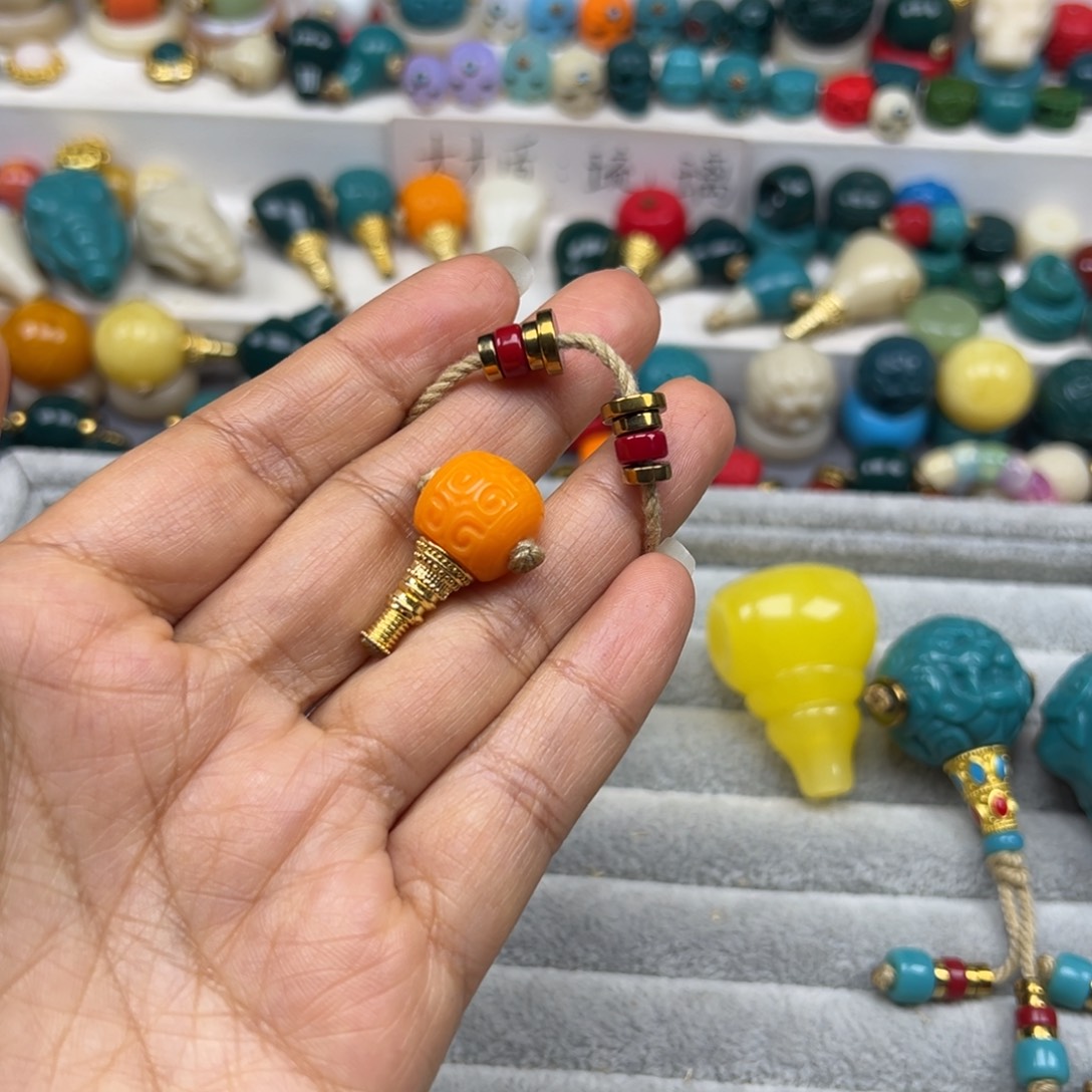 C***.琉璃手工艺品卡对孔12的橙色三通