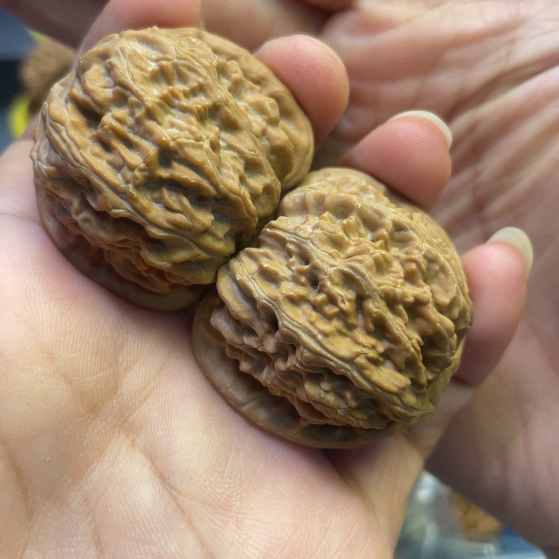 把件文玩核桃球白39