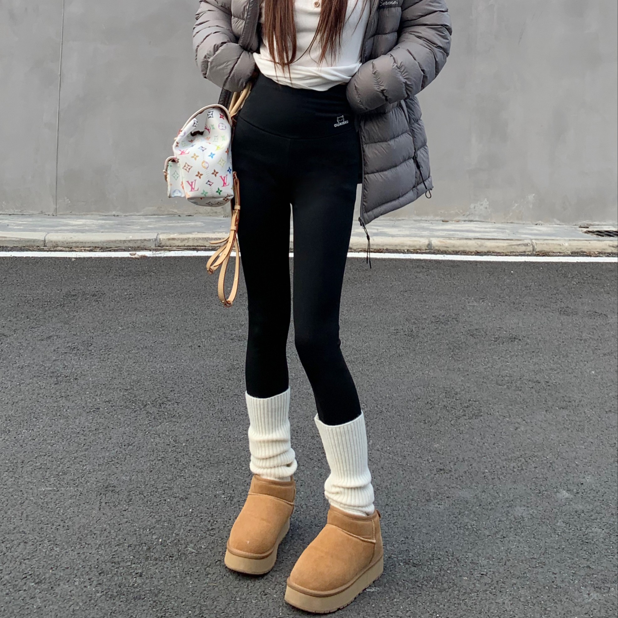 3MER  秋冬必备百搭显瘦加绒鲨鱼裤