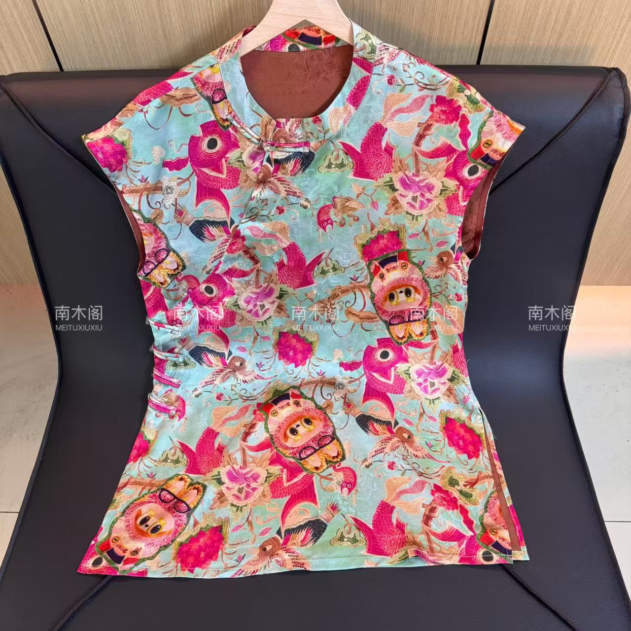 （labubu）2025新款拉布布蚕丝提花百搭网红时尚奥黛