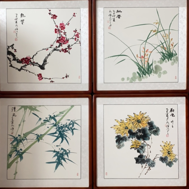 孙艺群老师纯手绘作品：带框63×63厘米