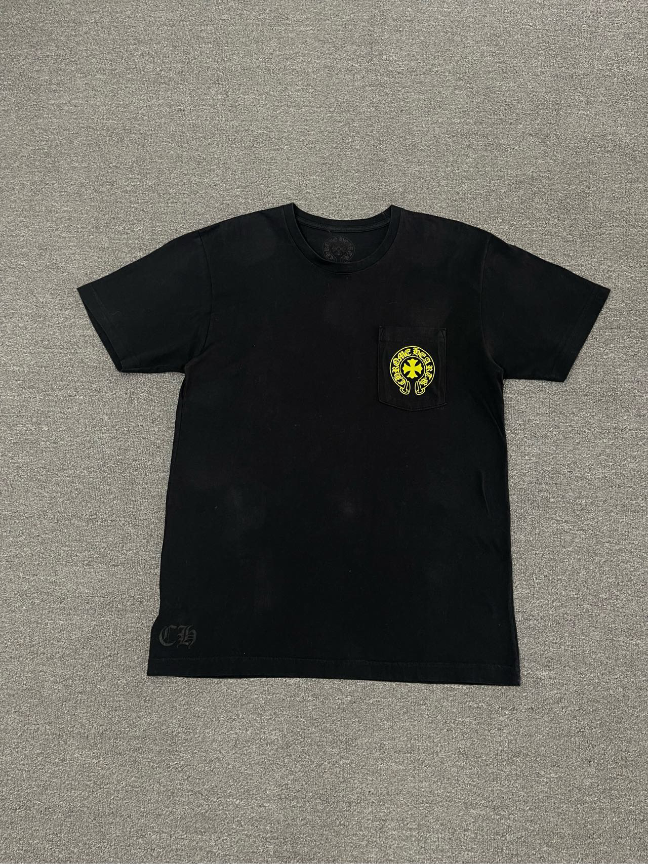 99新 Chrome Hearts/克罗心 经典字母图案印花短袖T恤/黑色/L码