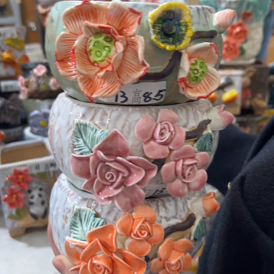 满18.8发爱退拉黑多肉花盆