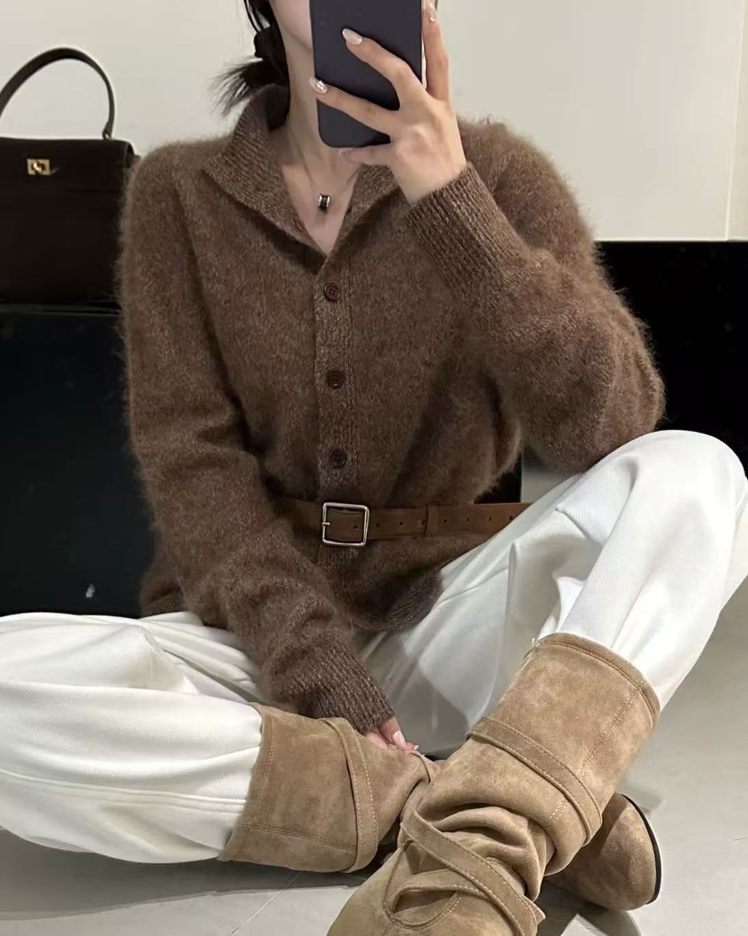 【鑫绒毛衣】针织衫毛针织衫宽松型时尚立领针织衫百搭Y000-A037