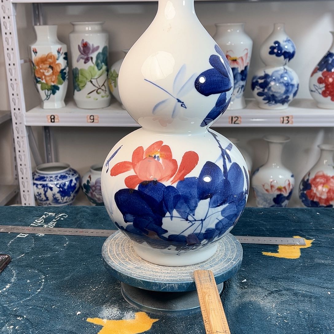 摆件景德镇陶瓷葫青听