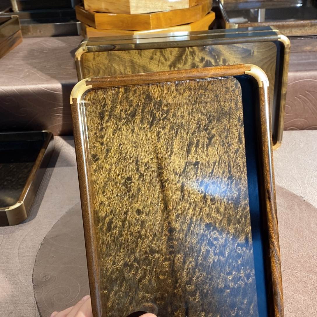阴沉木金丝楠木文盘