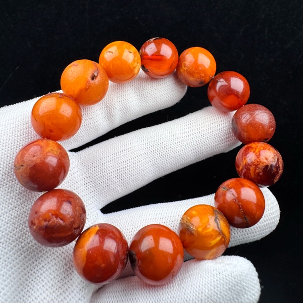 D6778天然原矿蜜蜡【微瑕】单圈15+mm支持鉴定 假一罚十