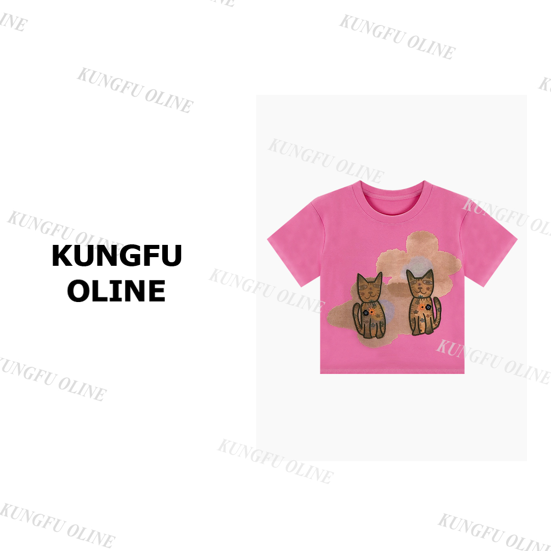 【周周】T4945卡通图案圆领短袖T恤春夏季2025新款减龄百搭上衣