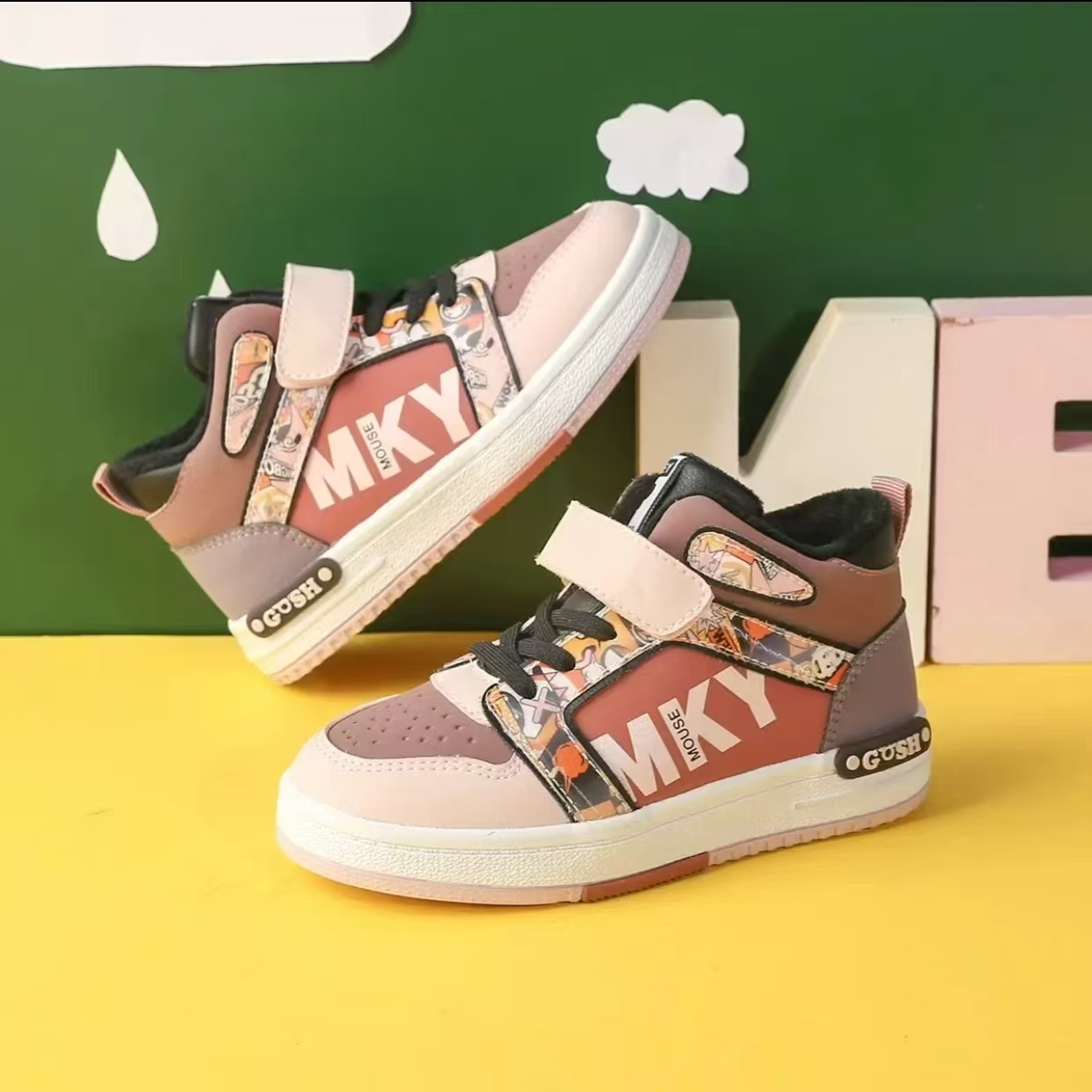 二棉板鞋8613秋冬款儿童时尚保暖学生百搭休闲舒适软底棉鞋Ⅰ组