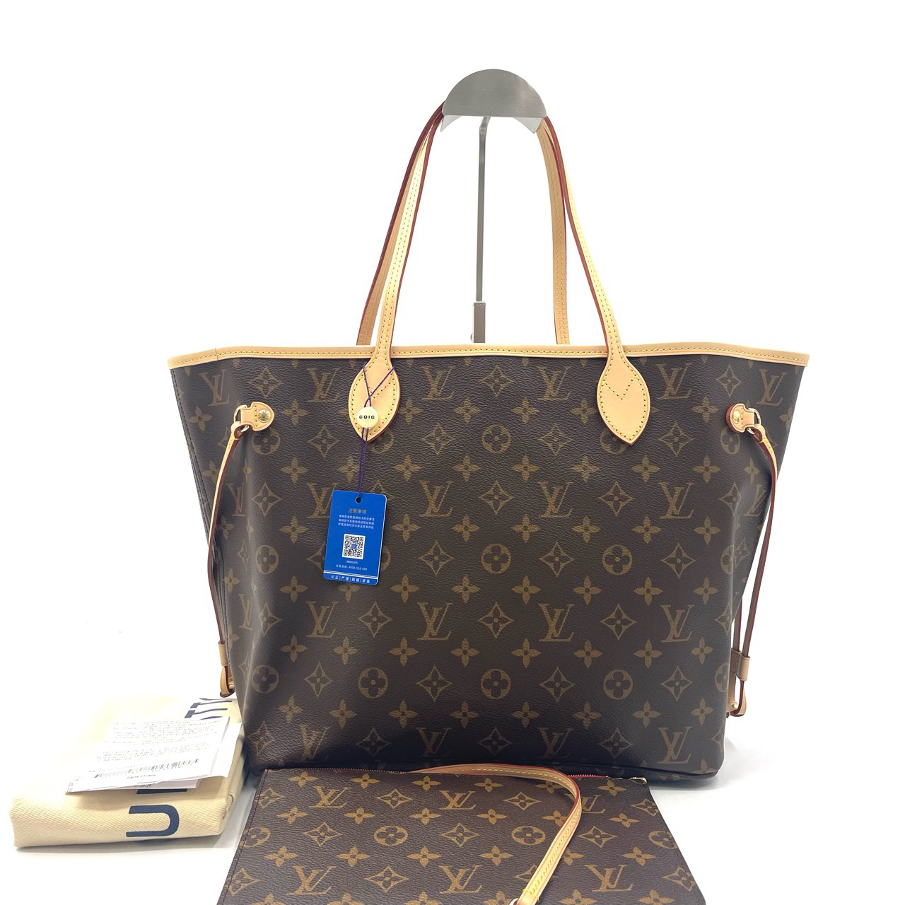 全新未使用 LV Never full中号老花托特包购物袋手提单肩包