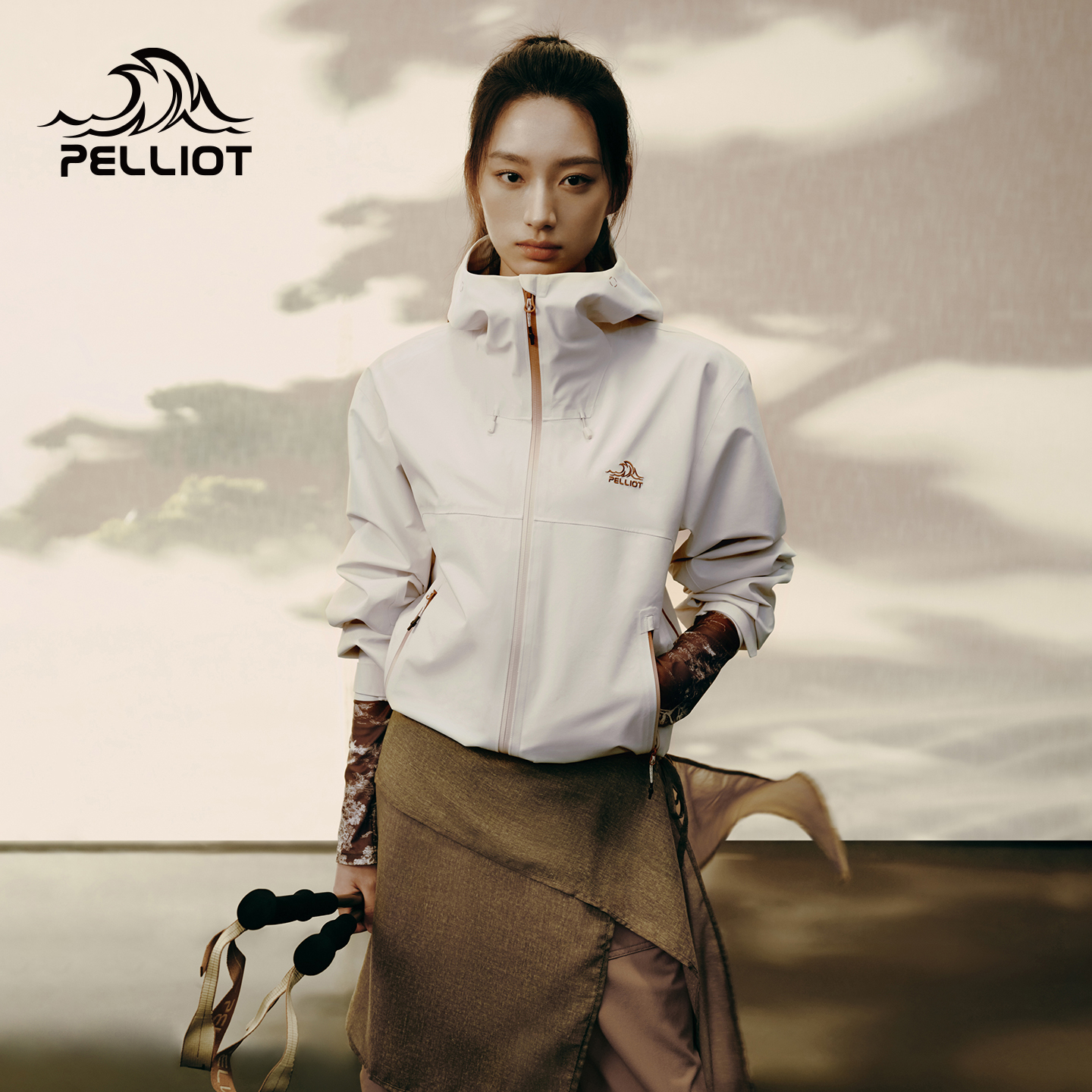 伯希和户外冲锋衣25秋冬新款三防徒步登山女款连帽防水透气保暖