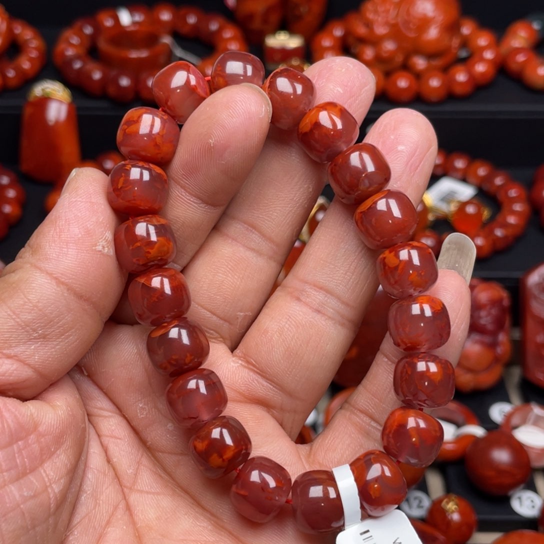 南红玛瑙珠宝奇石未镶嵌单圈11