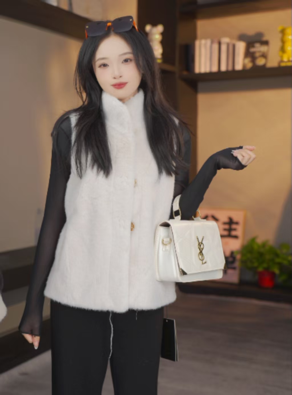 [直播专属]貂绒马甲轻便舒适立领时尚气质轻奢百搭