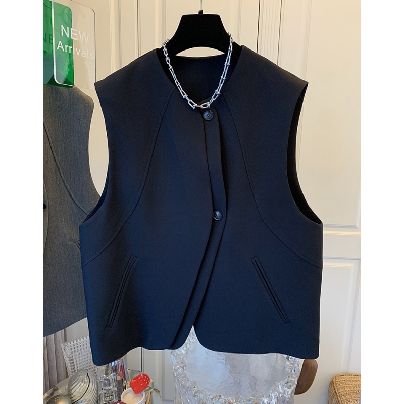 5247高级感设计感独特超好看西装马甲背心外套上衣女春新款