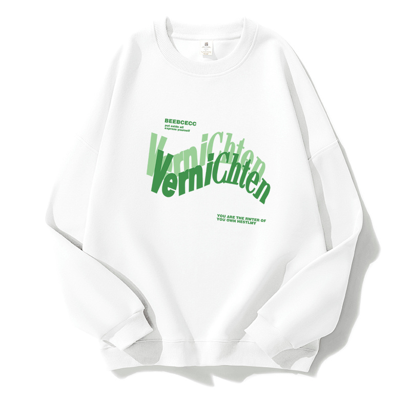 真维斯秋冬新款男女同款ins印花套头卫衣宽松百搭潮流打底上衣