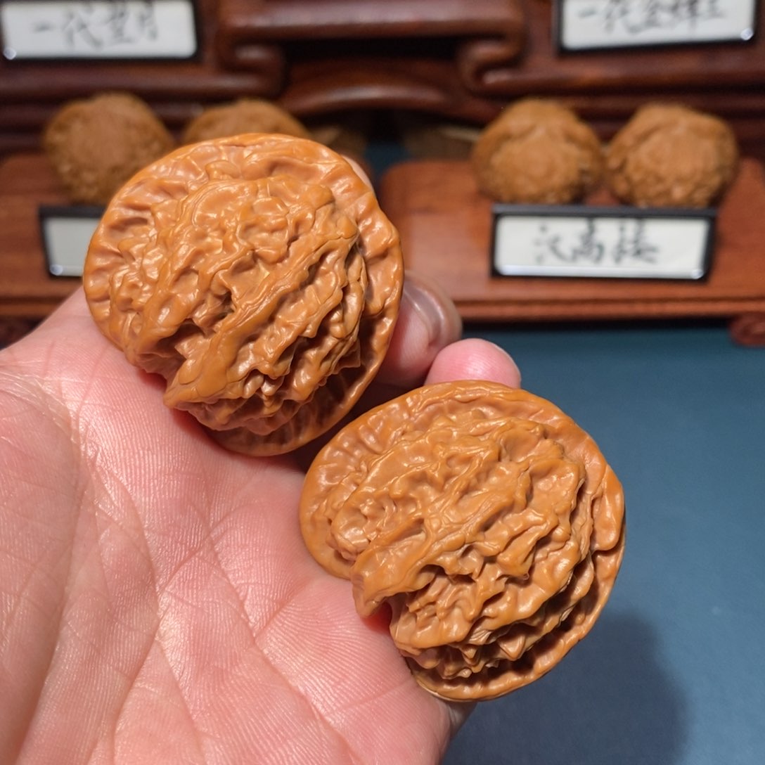 文玩核桃把件鹤度岭公子帽全品