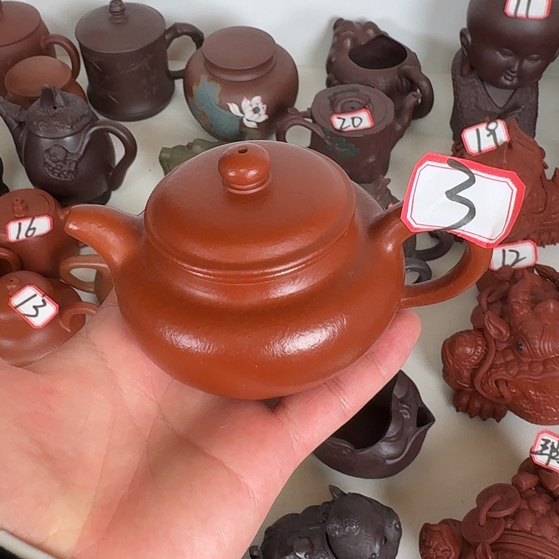 平***云茶壶紫砂微瑕处理