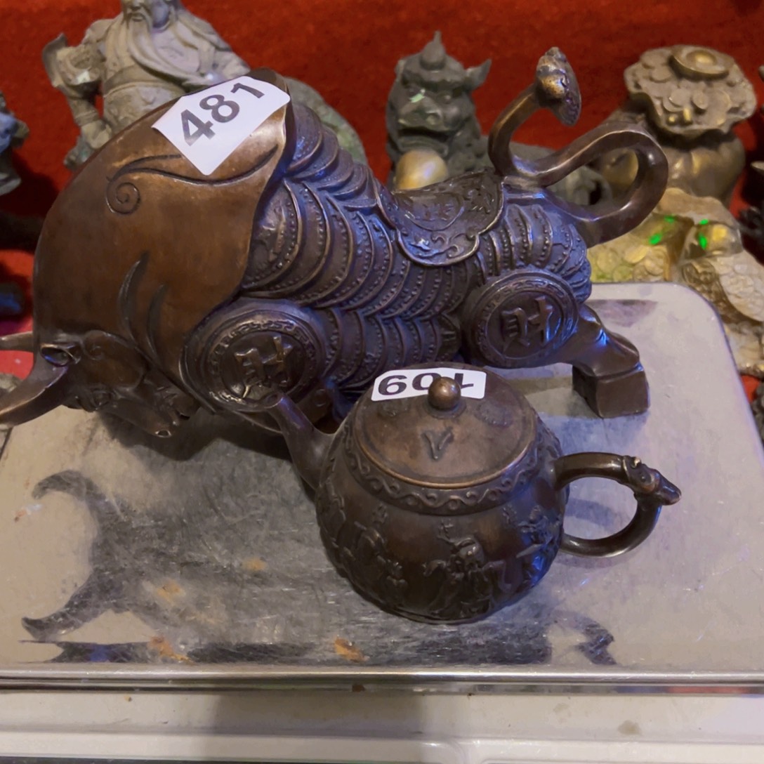 黄铜摆件，文房摆件