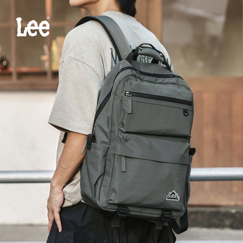 Lee双肩包男大容量通勤电脑包户外轻便背包大学生书包登山旅行包