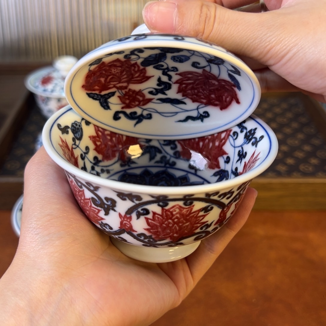 摆件微瑕景德镇陶瓷茶器百宝箱