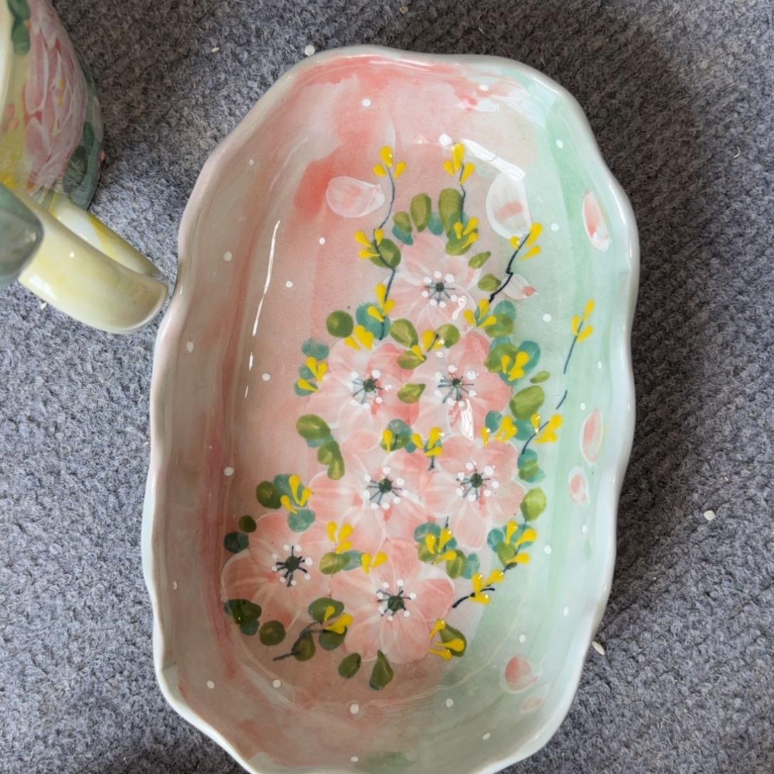 景德镇手绘高温釉下彩陶瓷茶具