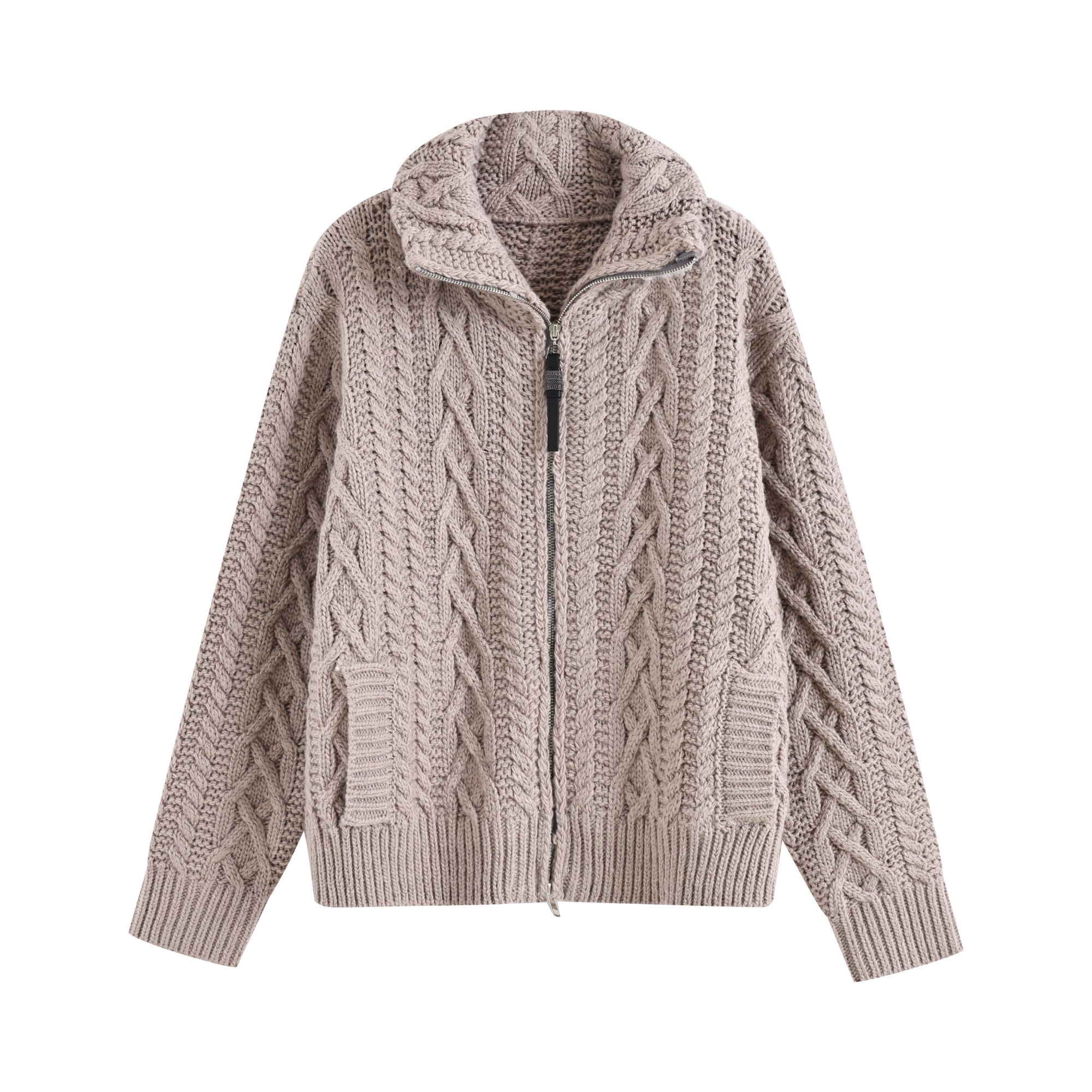 【BC订单】宽松纯色常规款简约通勤毛针织衫百搭保暖加厚0073