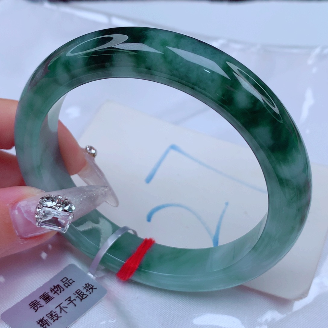 翡翠手镯未镶嵌天然缅甸翡翠A货手镯