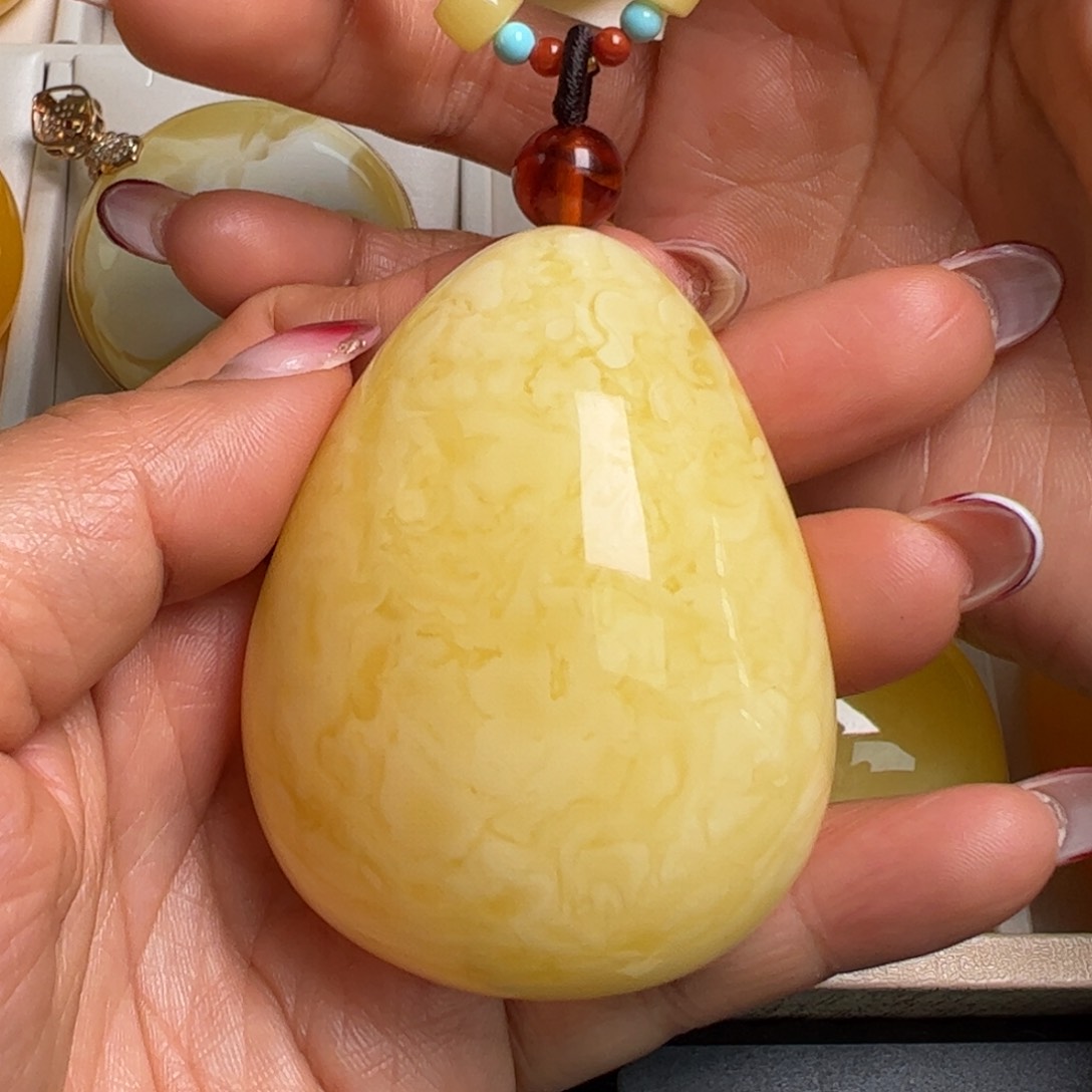 蜜蜡毛衣链未镶嵌