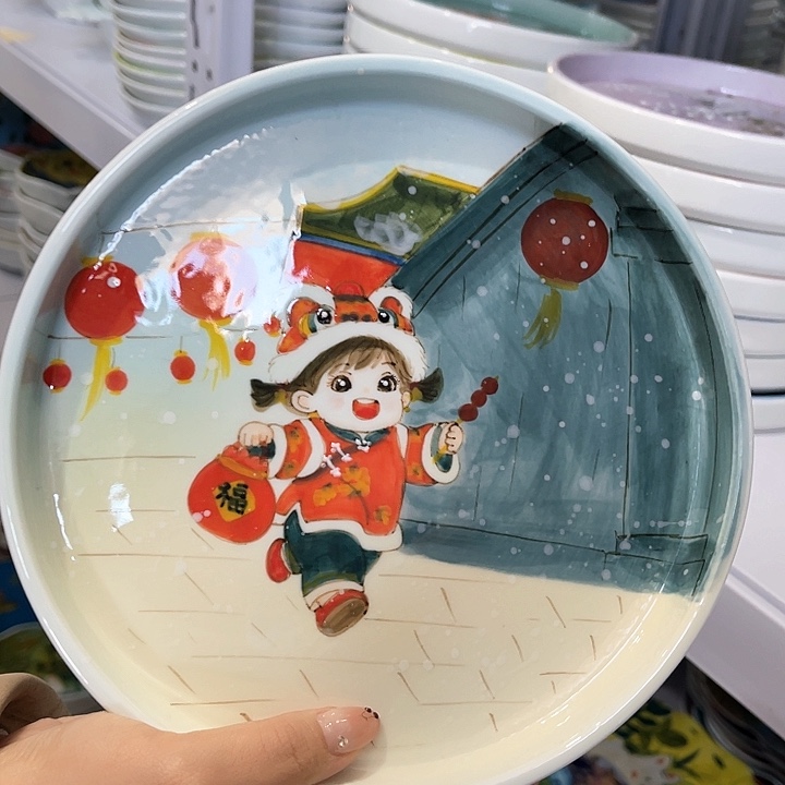 陶景德镇釉下手绘陶瓷 