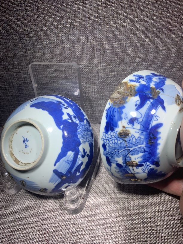 陶瓷当代仿古艺术品青花小碗