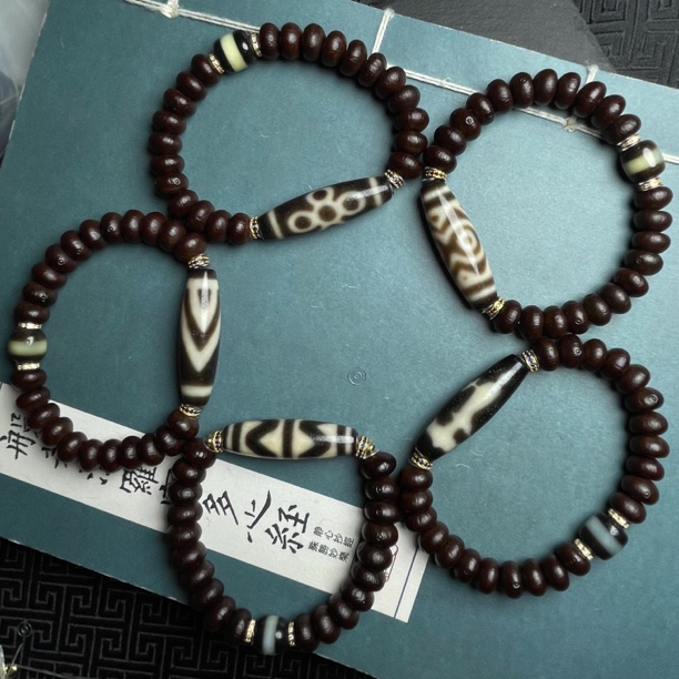 台工天缘38长系列 紫金钵盂手串（银配件）