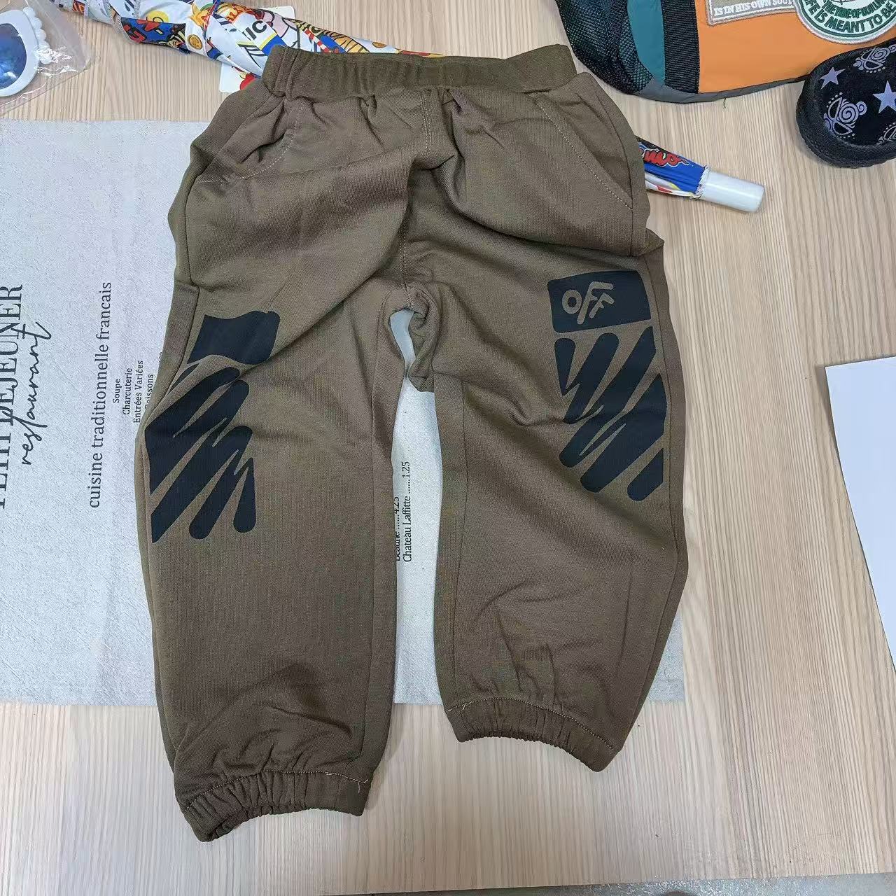 *77012【字母印花】时尚休闲百搭儿童印花长裤