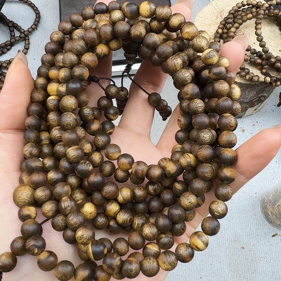 沉香手串0717白棋留疤圆珠多样性发一