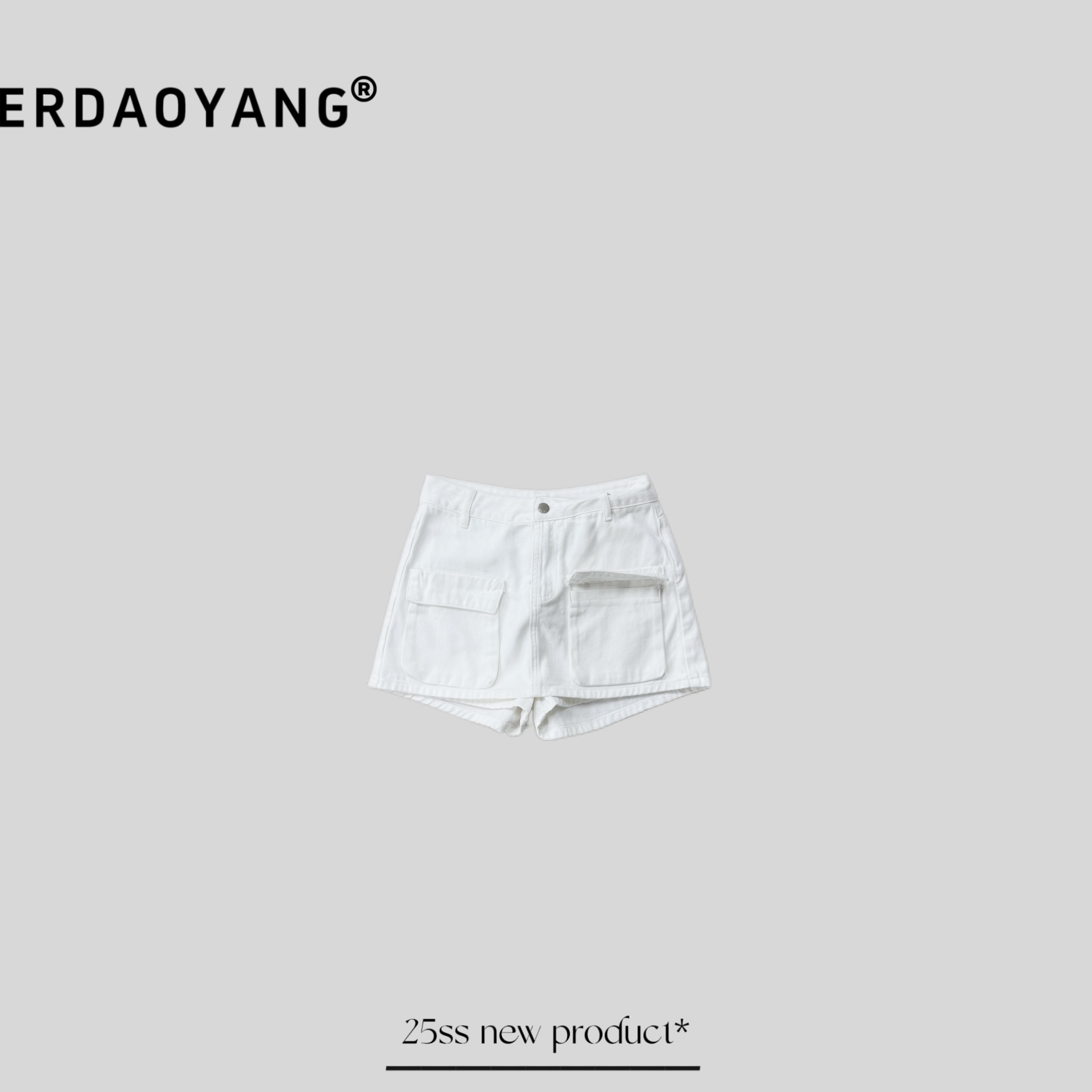 ERDAOYANG "工装裤裙" 春夏新款口袋字母短牛仔裙裤KZ5020