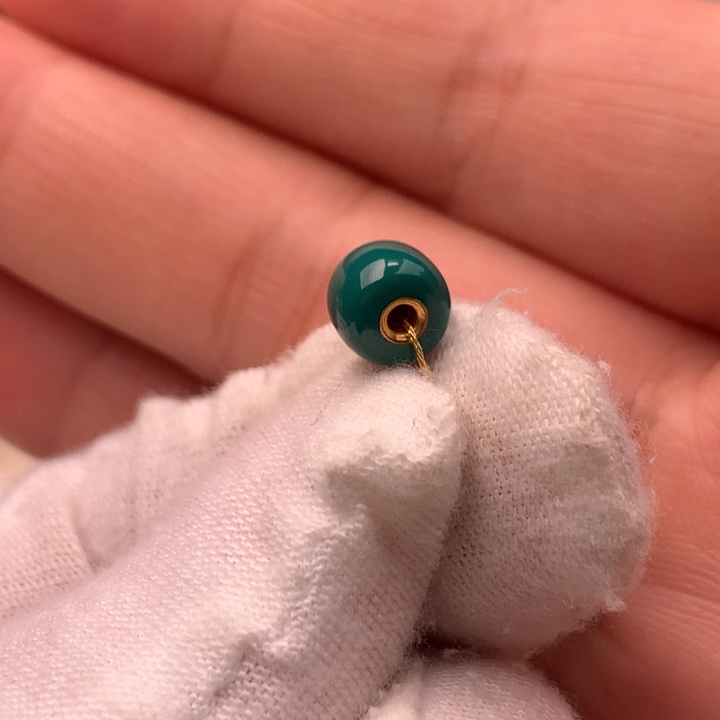 绿松石18K金镶嵌车挂A280