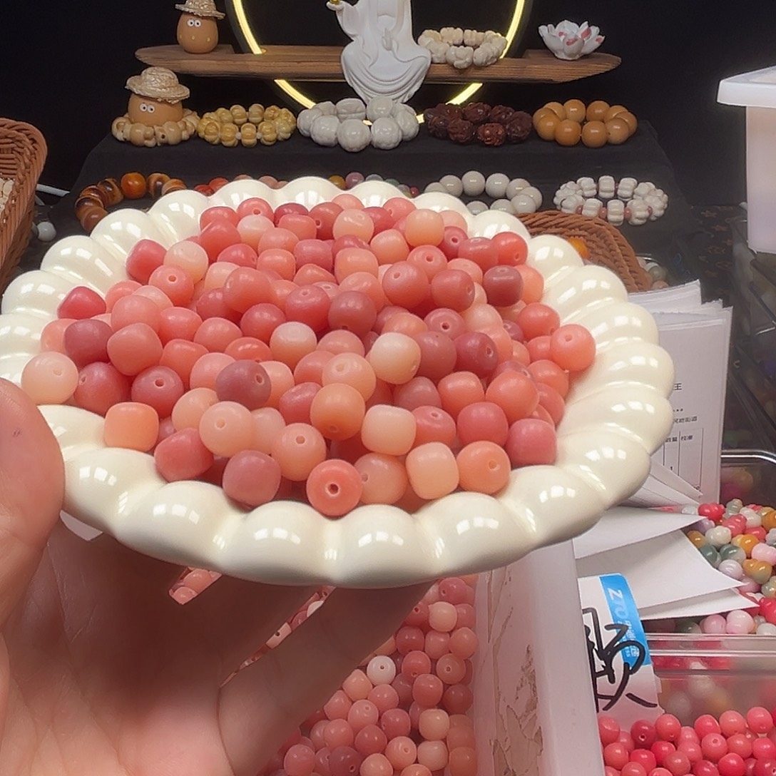 菩提根/象牙果手串卡10肉粉桶108颗