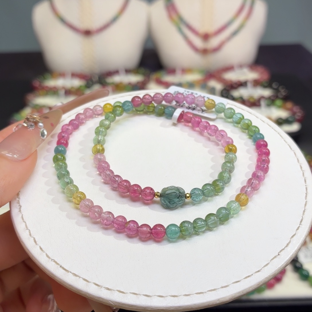 碧玺未镶嵌手链A3