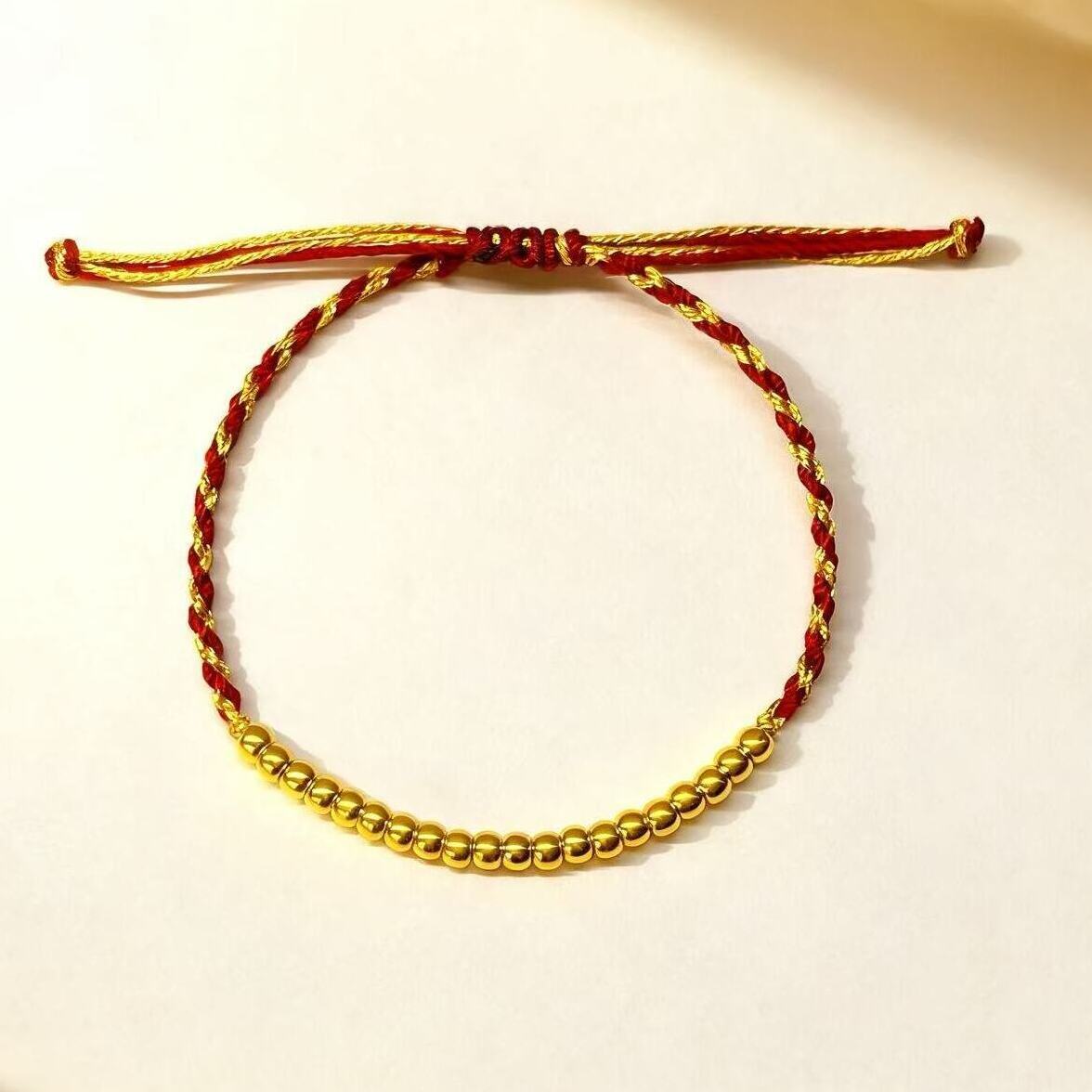 小贝「金珠卡2mm20粒」足金999投资金 条攒黄金贵了卖便宜戴#0032