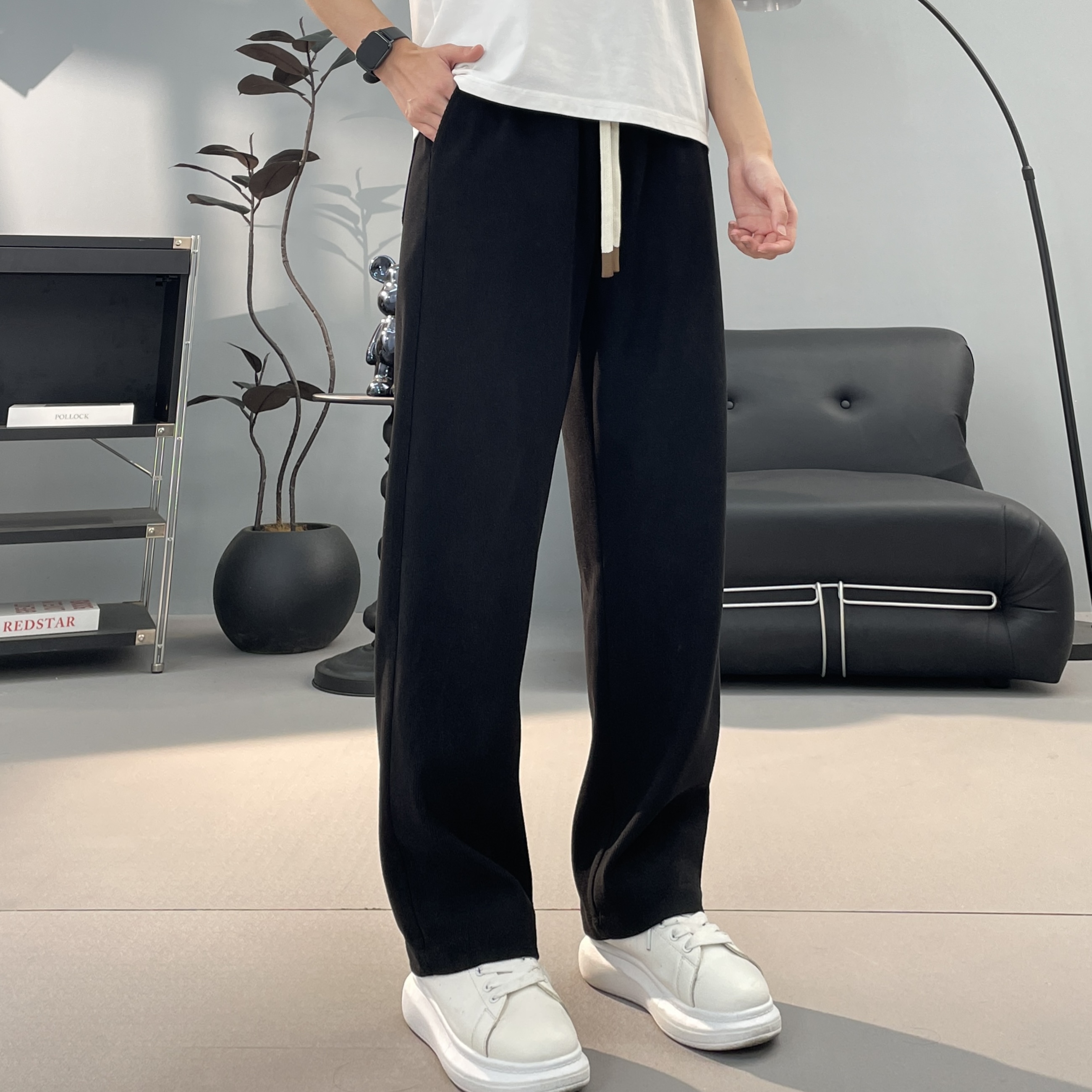 2025秋冬时尚潮流百搭挺括有型直筒裤休闲裤宽松裤美式休闲男士