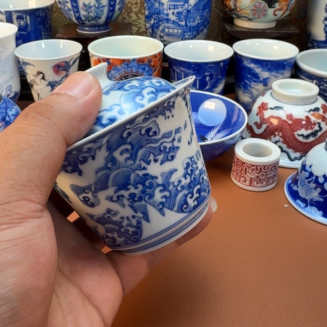 北***r陶杯子景德镇全手工手绘陶瓷