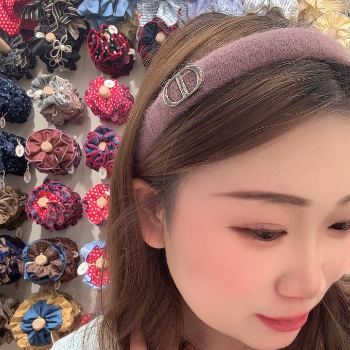 紫色猪鼻子发箍款式