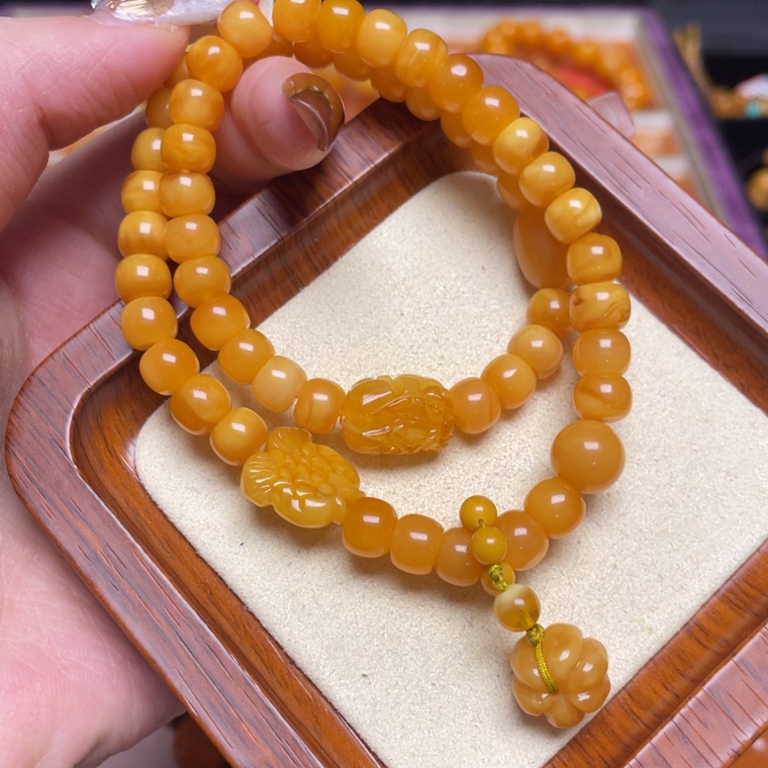 未镶嵌蜜蜡手链手串